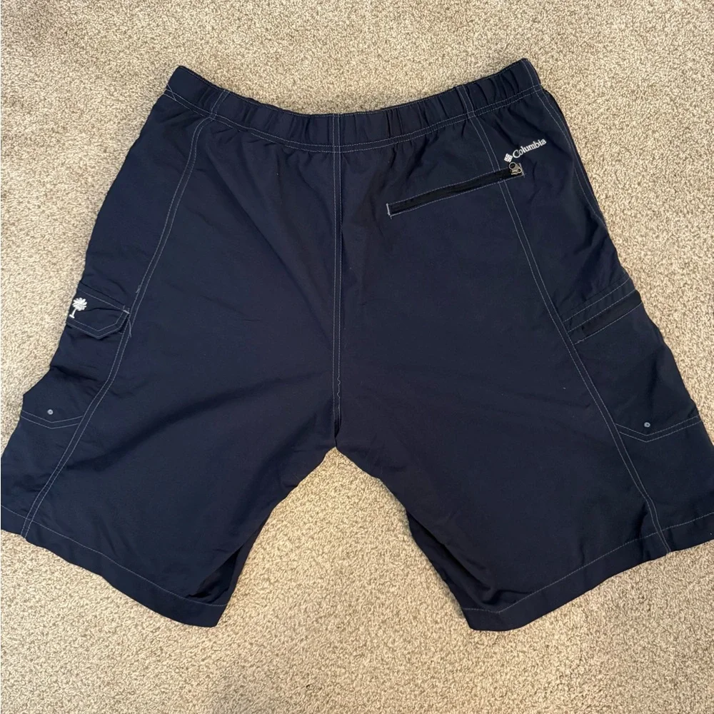 Columbia navy swim trunks